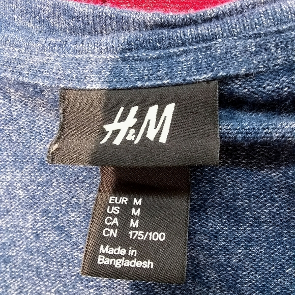 H&M Medium Blue Marled Button Up Cardigan Sweater - Picture 10 of 11